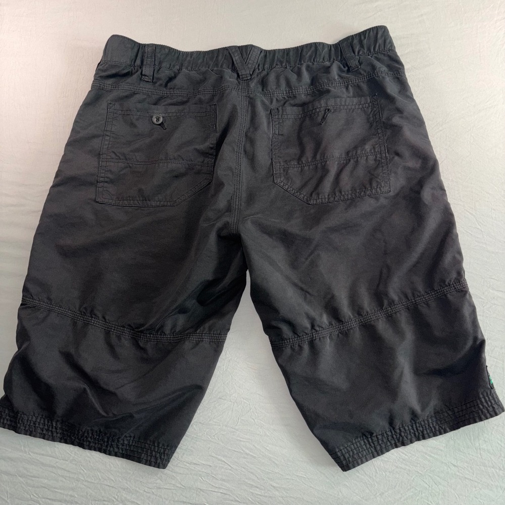 Projek Raw Mens Black Cargo Shorts Utility Multi-Pocket Cotton Blend Size 33 - Picture 2 of 12